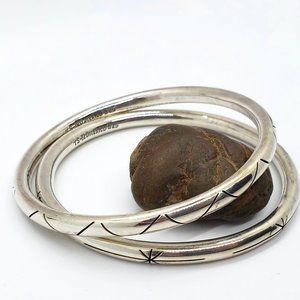 Taxco Bangle Bracelets Marked TS-12D MEXICO 925